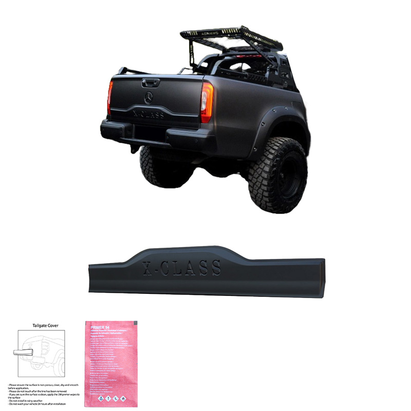 Tailgate Cover  Mercedes X-Class W470 2017- - Version 2 - Matt black