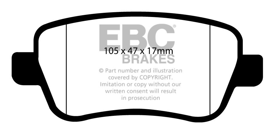 EBC Brakes FIAT Croma 1.8 2005-.. Remblokken achterzijde