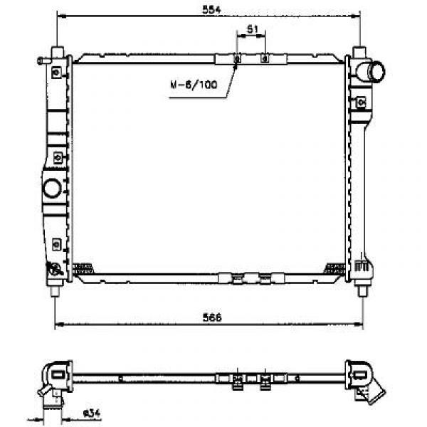 Radiator NUBIRA 97-7/99 500x381x16 1.62.0 -AC