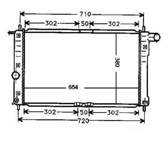 Radiator LEGANZA/NUBIRA 99-04 654x380 1.6I/2.0-16V +/-AC