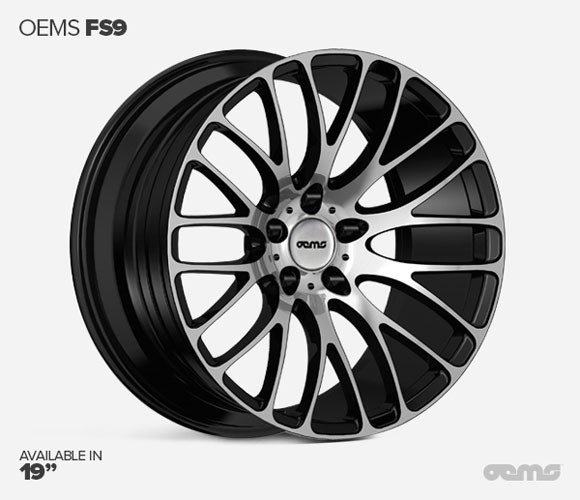 OEMS FS9 19X9.5 5X112 ET42 BLACK-MACHINED-FACE Velgen