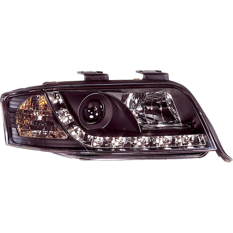 Set Headlights incl. DRL  Audi A6 4B 2001-2004 - Black