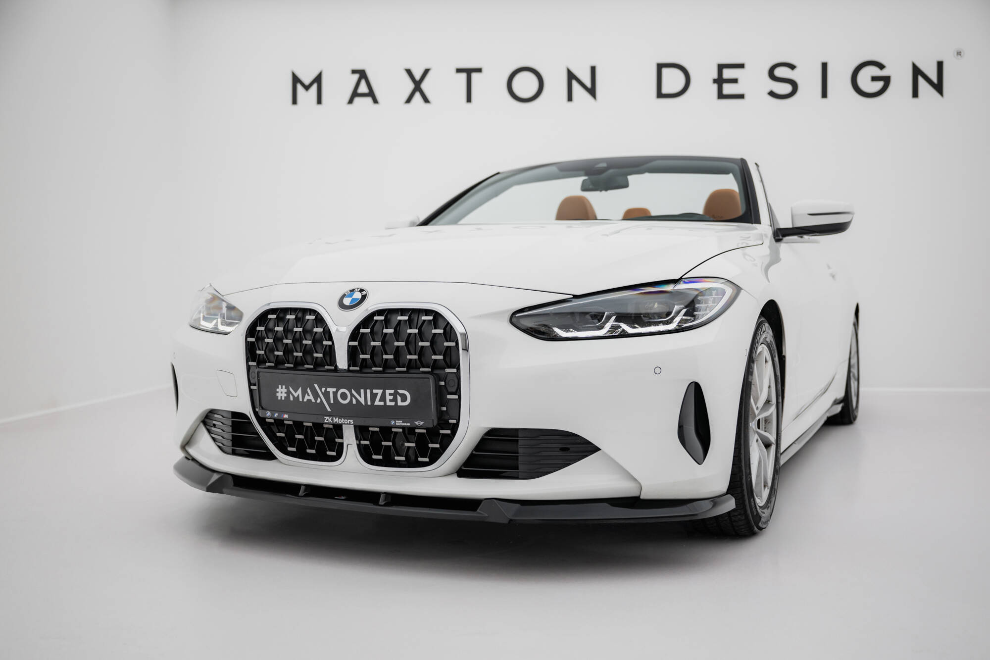 Voorspoiler passend voor BMW 4 Coupe / Cabrio G22 / G23 Maxton Glanzend zwart