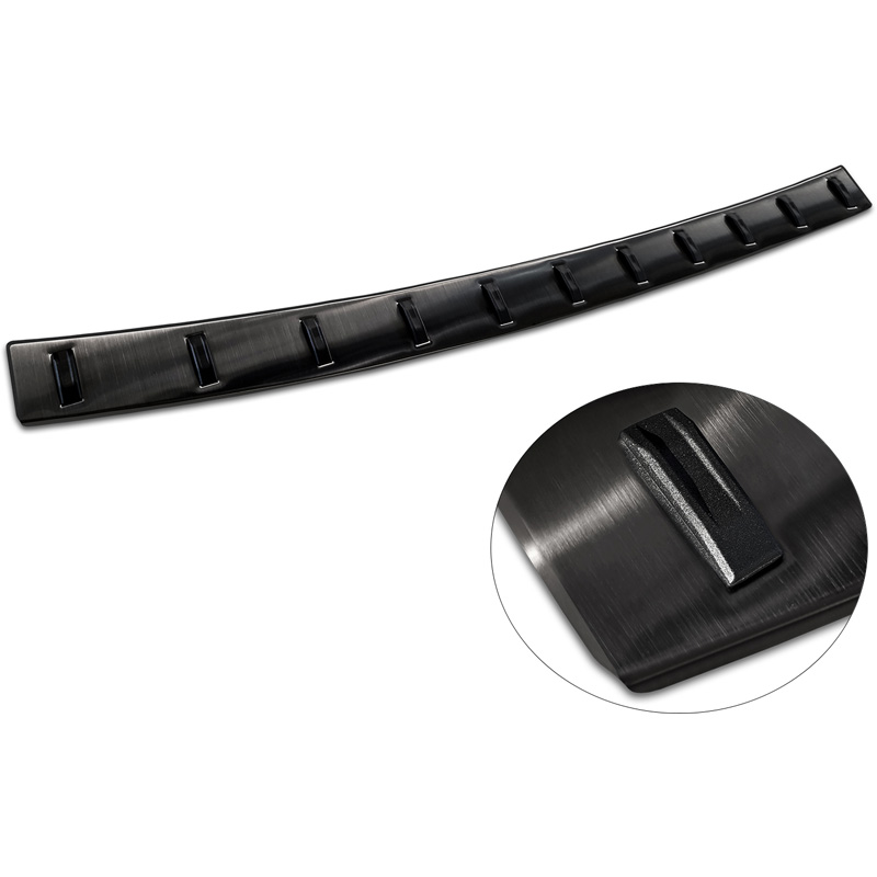 Black Stainless Steel Rear bumper protector  Volvo XC60 II 2017-2021 & Facelift 2021- (incl. R-Design) 'STRONG EDITION'