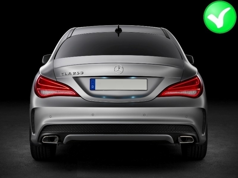 Diffusor Mercedes CLA W117 X117 Shooting Brake (2013-2018) Facelift CLA45 Look Zwart