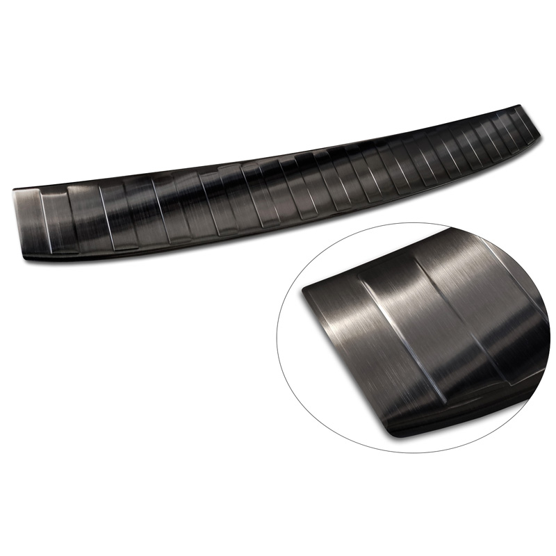 Black Stainless Steel Rear bumper protector  Fiat 500L Facelift 2017- 'Ribs'