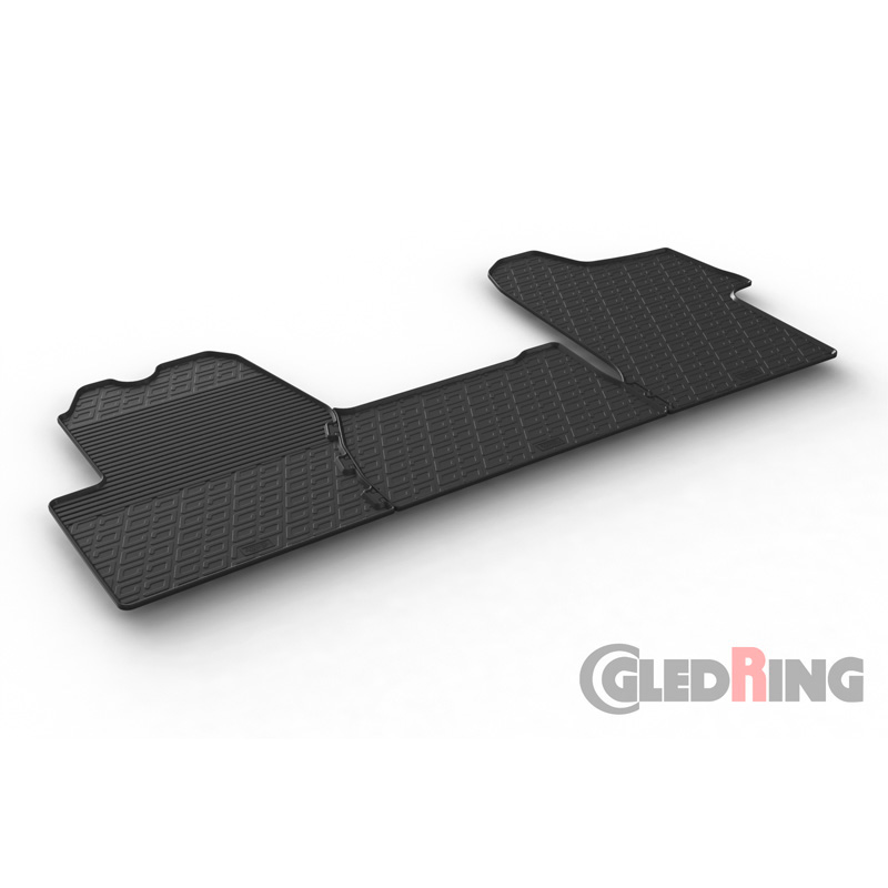 Rubber car mats set  Opel Movano 2015-2022 & Renault Master 2015-2022 & 2023- (G profile 3-pieces)