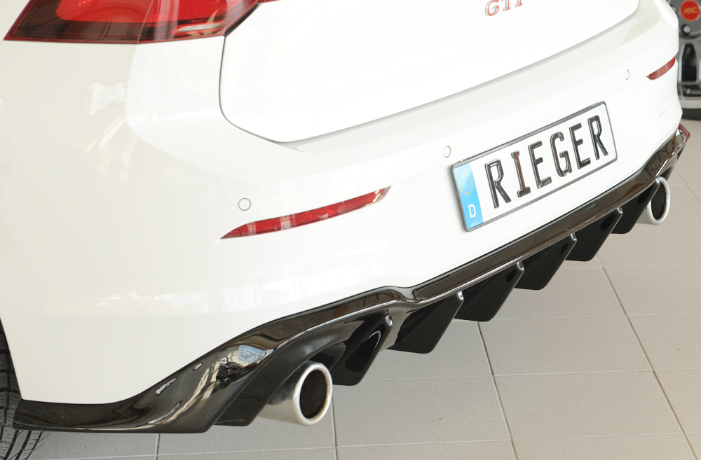 Diffuser passend voor Volkswagen Golf 8 GTI Rieger Glans zwart