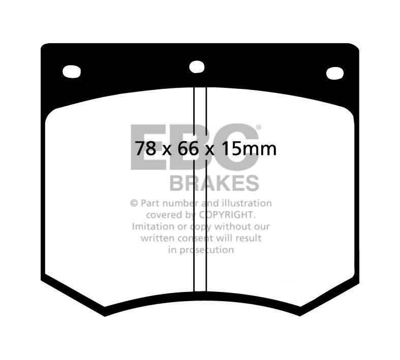 EBC Brakes FORD Granada 2.5 Sedan 76-78 Remblokken voorzijde gre