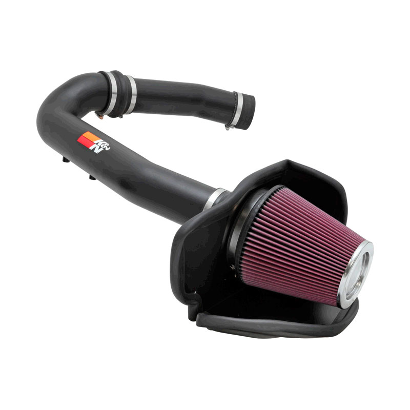 K&N High Performance Air Intake Kit  Jeep Grand Cherokee & Dodge Durango 3.6L V6 2011-2015 - Textured Black (77-1560)
