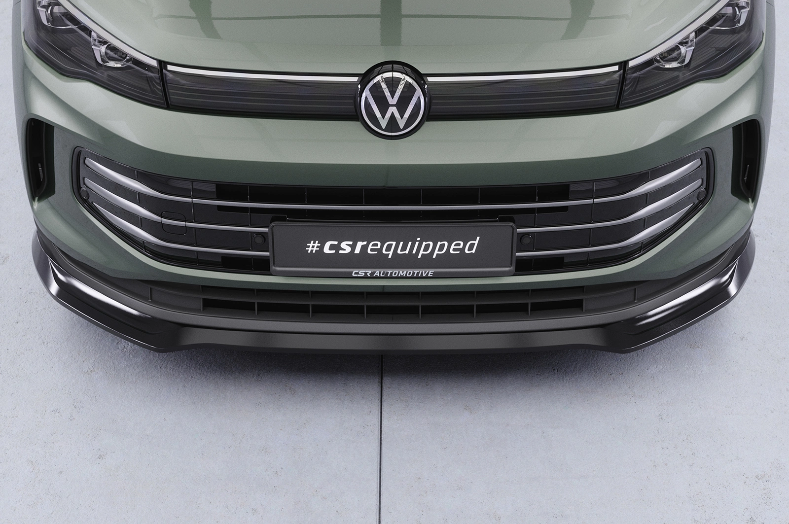 Voorspoiler passend voor VW Tiguan 3 glans zwart