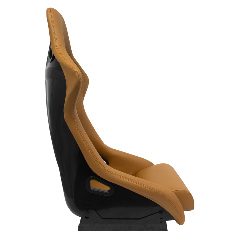 Sport seat 'BS1' - Beige Synthetic leather - Non-reclinable fibreglass back-rest - incl. slides