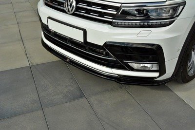 Voorspoiler passend voor VW Tiguan 2 15-20 R-Line Glans Zwart