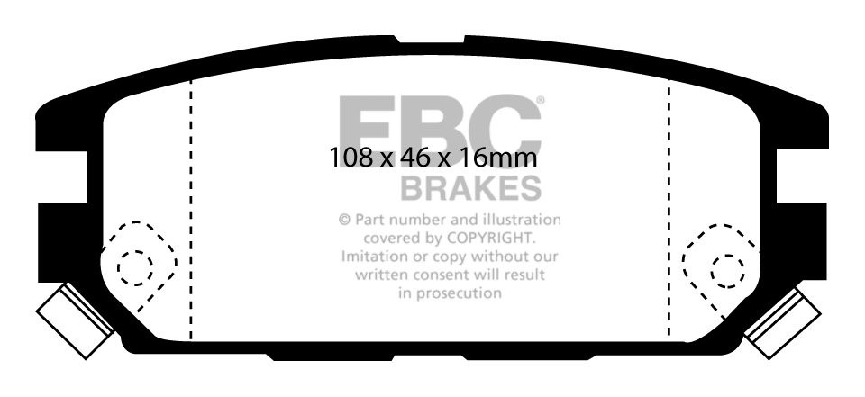 EBC Brakes MITSUBISHI Legnum 2.5 98-2005 Remblokken achterzijde