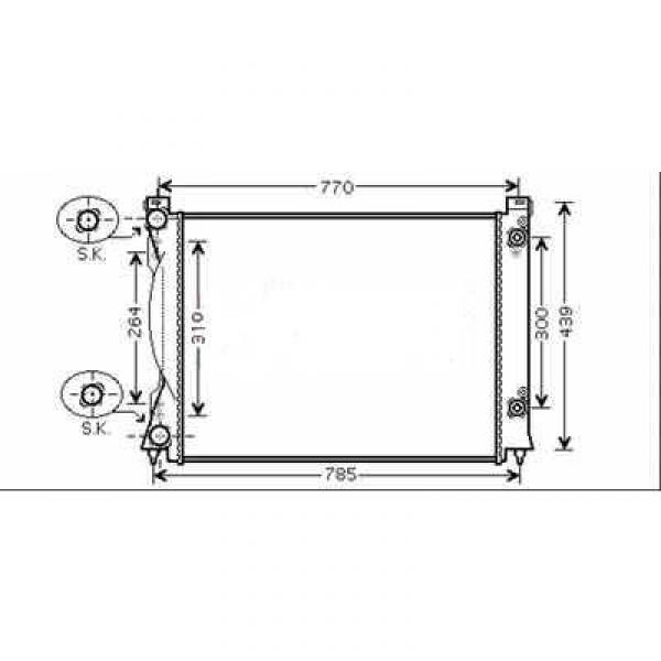 Radiator AUDI A6 04->> 675x445x32 2.0 TDI +/-AC