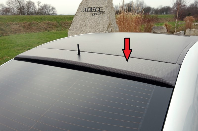 Windowspoiler Carbon met uitsparing voor antenne Mercedes W203