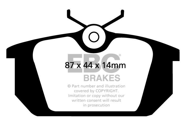 EBC Brakes FIAT Coupe 2.0 16v 95-96 Remblokken achterzijde