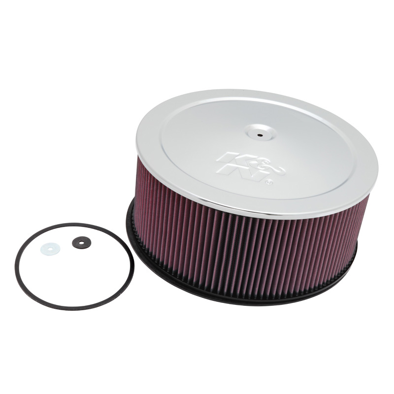K&N Round Air Filter Assembly - 186mm flange, 356mm diameter, 191mm height (60-1255)