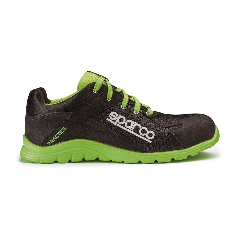 Sparco Lightweight Safety Shoes Practice S1P Keke Black/Green EU Size 39