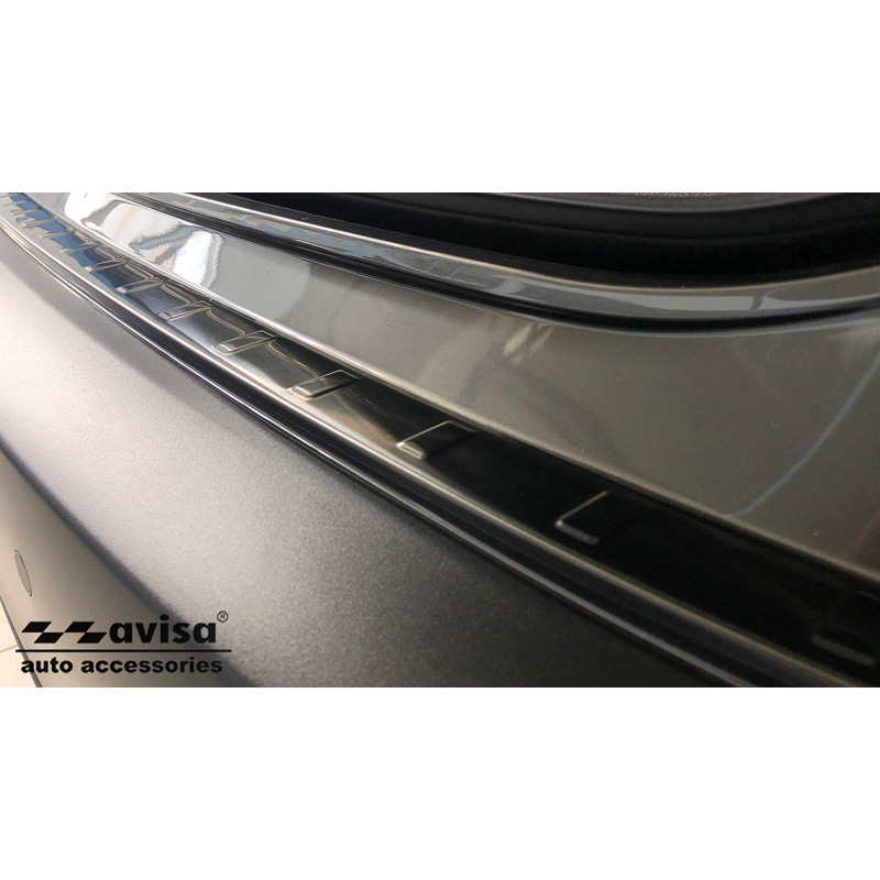 Black Stainless Steel Rear bumper protector  Mazda CX-30 2019- 'Ribs'