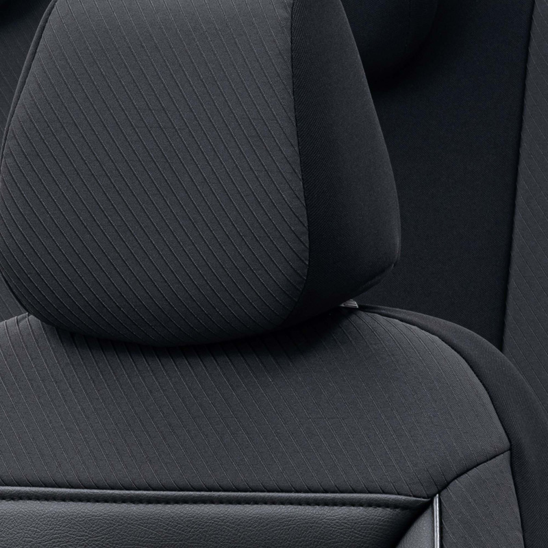 Universal Fabric Seat cover set 'Prestige' Black/Charcoal - 11-pieces -  Side-Airbags