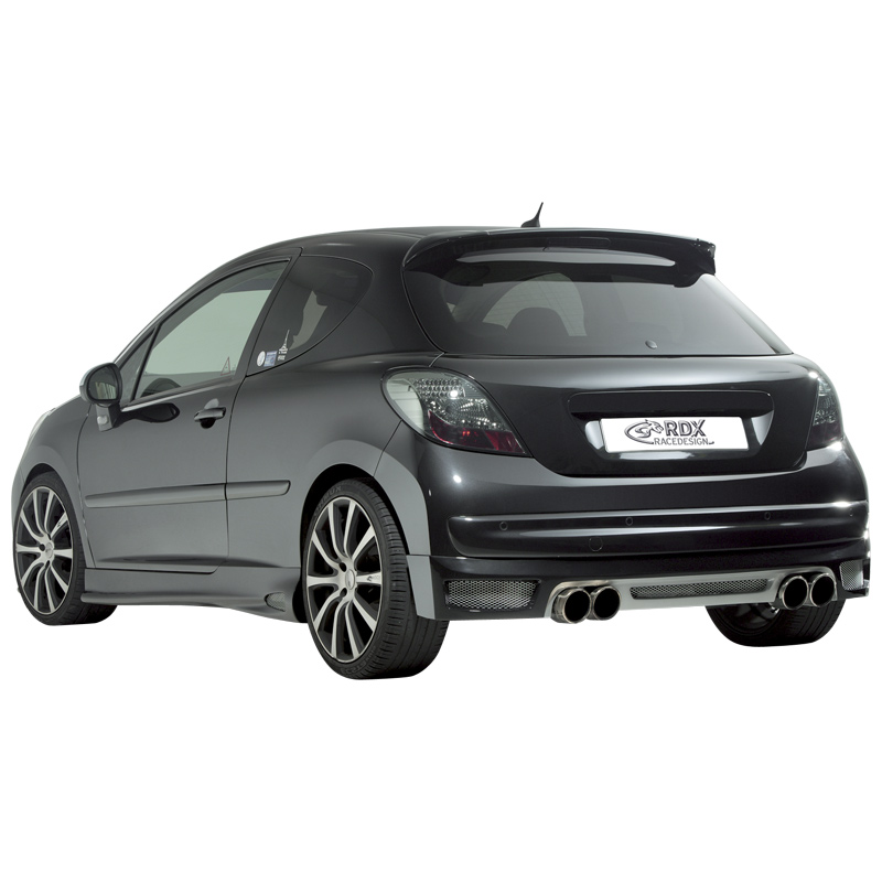 Rear bumper skirt  Peugeot 207 2006- excl. SW (ABS)