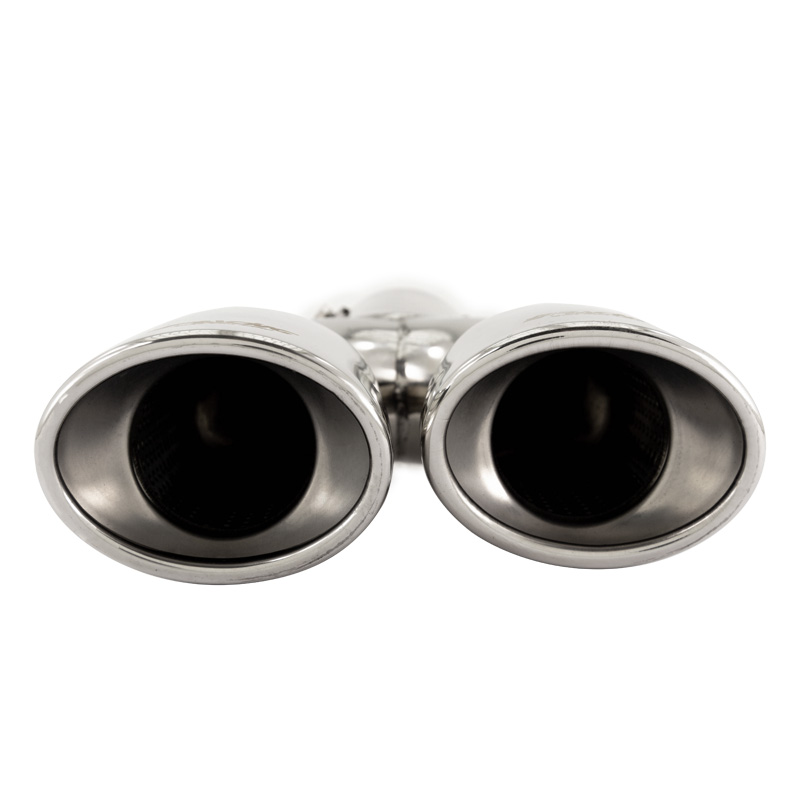 Simoni Racing Exhaust Tip Double Oval/Slanting Inox - 167x67xL220mm - Installation 37->57mm - Right