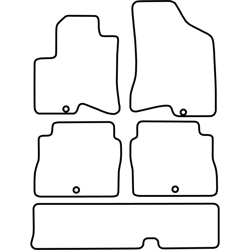 Set velour car mats  Hyundai Santa Fe 2006-2013 (7 persons)