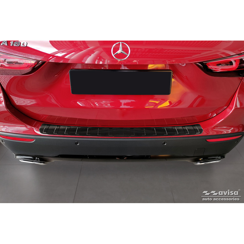 Real 3D Carbon Rear bumper protector  Mercedes GLA H247 2020- 'Ribs'