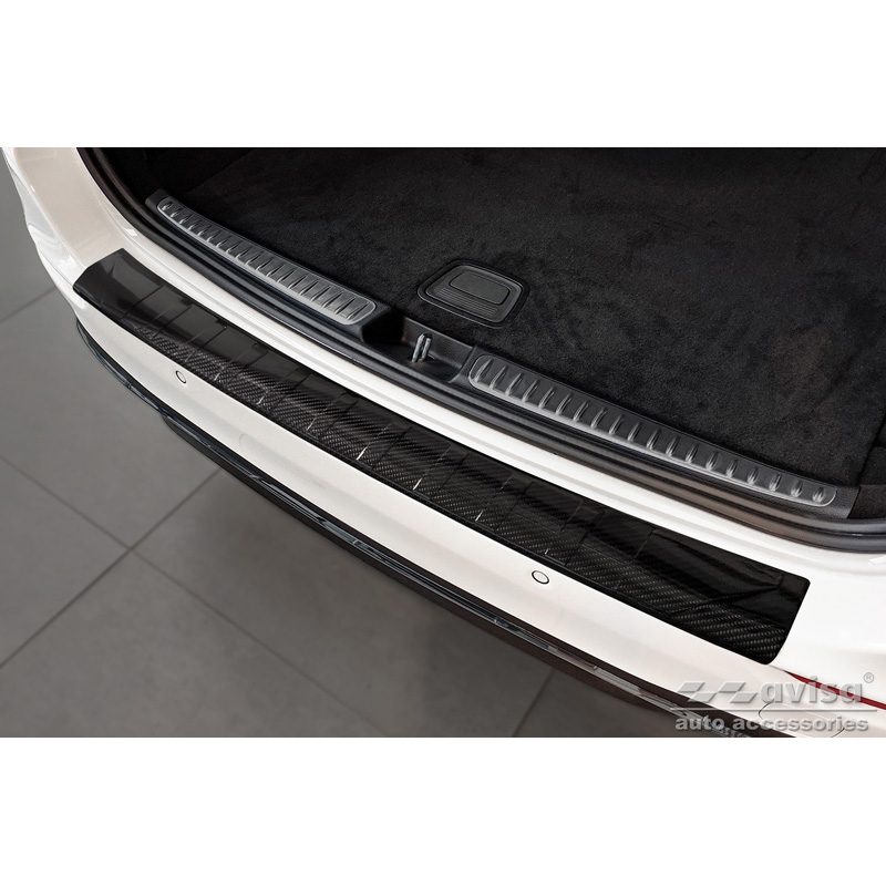 Real 3D Carbon Rear bumper protector  Mercedes C-Class Touring S206 2021- 'Ribs'