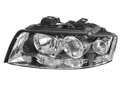 koplamp, H7+D1S, elektr verstelb, rechts Audi A4, 2000-2006
