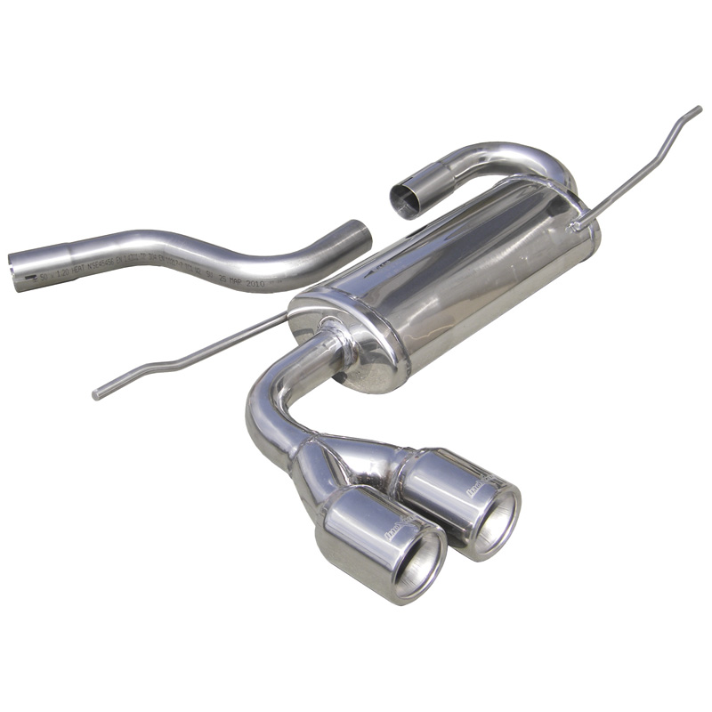 100% Inox Sport Exhaust  Seat Leon 1P 1.4TSi (125HP) 2010- 2x80mm