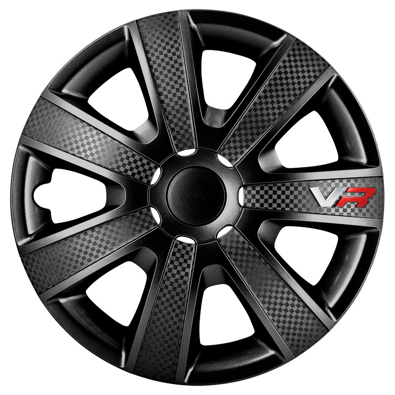 Set wheel covers VR 15-inch black/carbon-look/logo