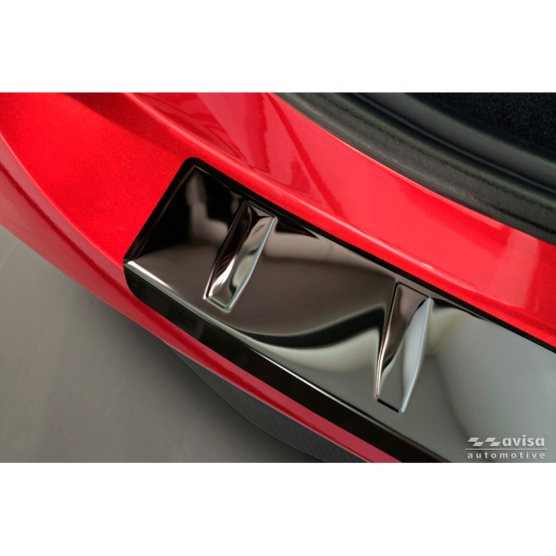 Avisa Black Mirror Stainless Steel Rear bumper protector  MG HS/EHS II 2024- 'Ribs'