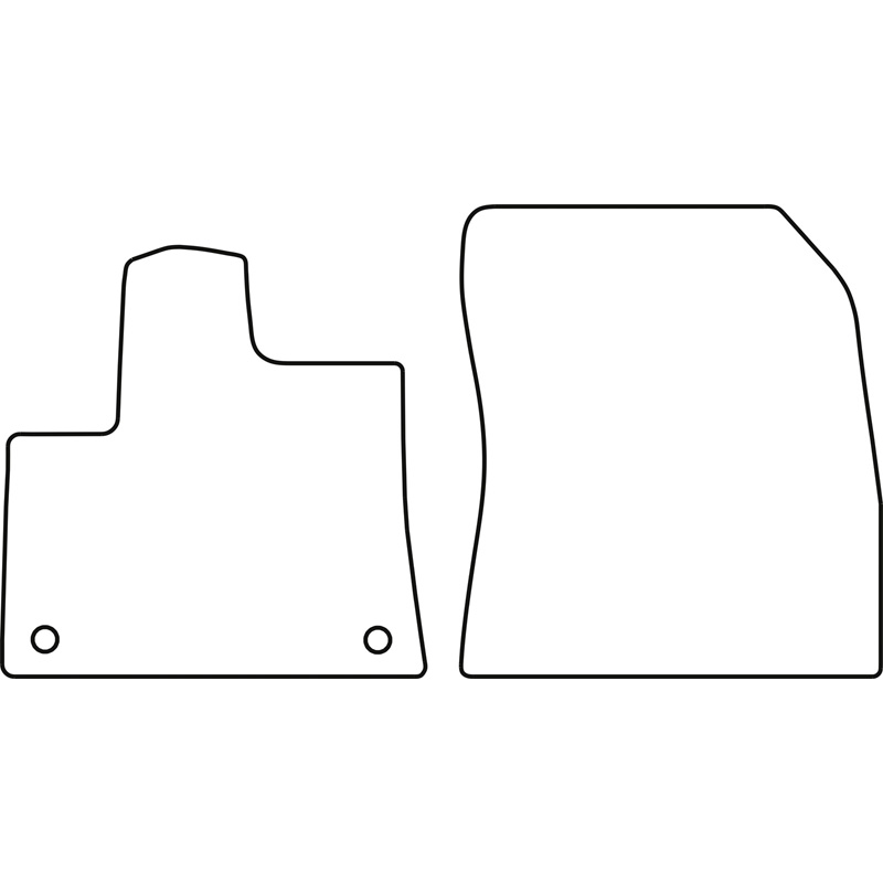 Set car mats  Toyota Proace City 2019- / Opel Combo E Cargo 2018- / Citroën Berlingo 2018- (only front) (with oval mounting clips)