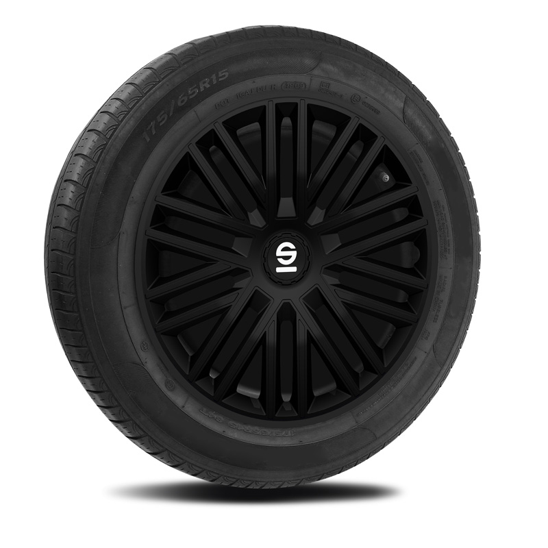 Sparco Wheel Covers Bergamo - 16-inch - Black - Set of 4 pieces