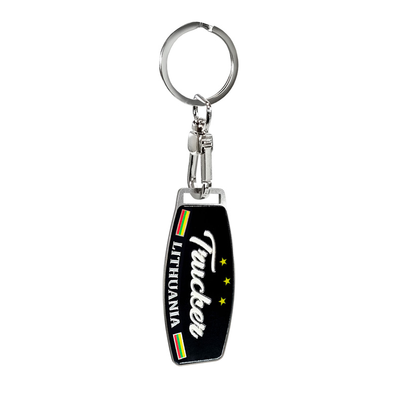 Stainless steel key chain - Trucker/Lithuania
