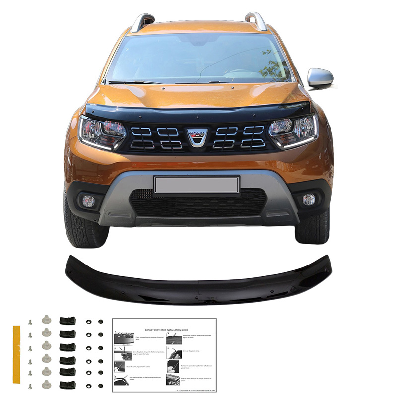 Bonnet Protector  Dacia Duster II 2018-2024 - Gloss black