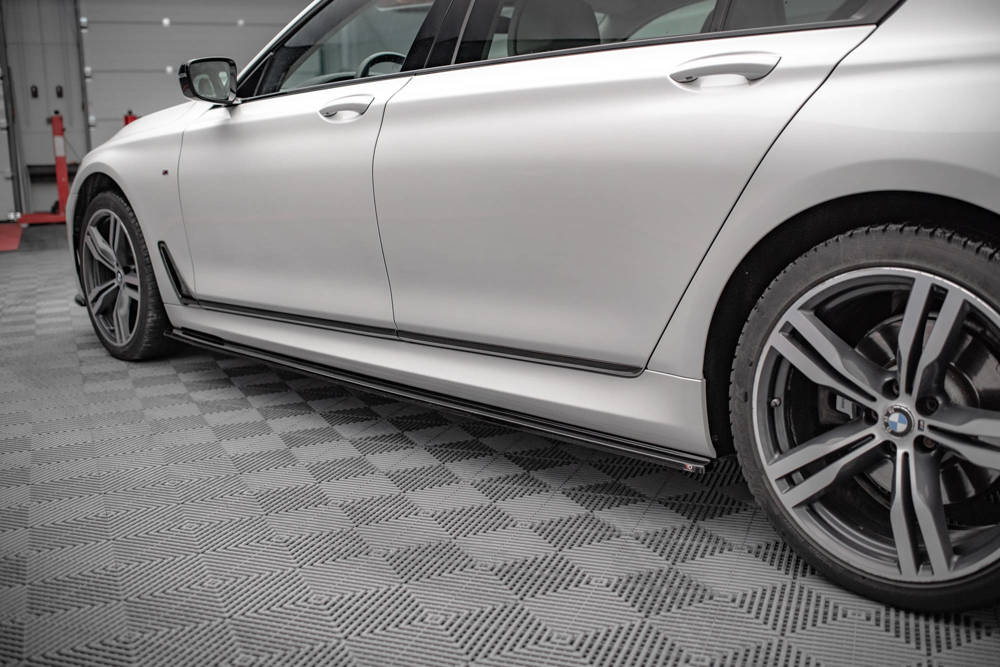 Zijskirts passend voor BMW 7-Serie Lang G12 M-Pakket Maxton Glans Zwart