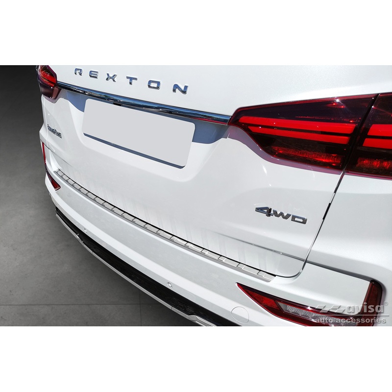 Stainless Steel Rear bumper protector  Ssangyong Rexton (YK) Facelift 2021- 'Ribs'
