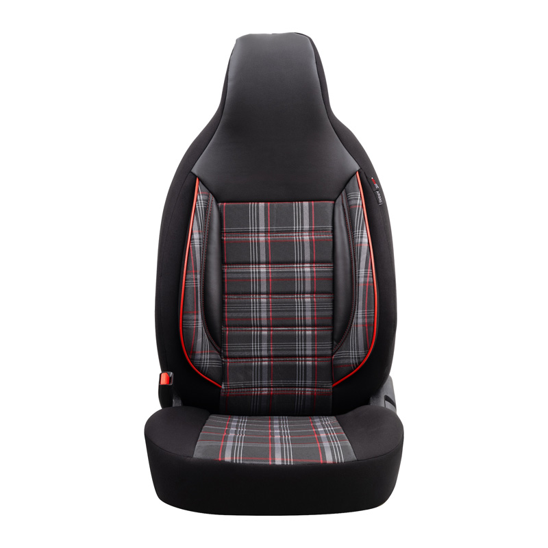 Universal Fabric 'CityBug' Seat cover set 'Sports' Black/Grey/Red - 9-pieces -  Side-Airbags