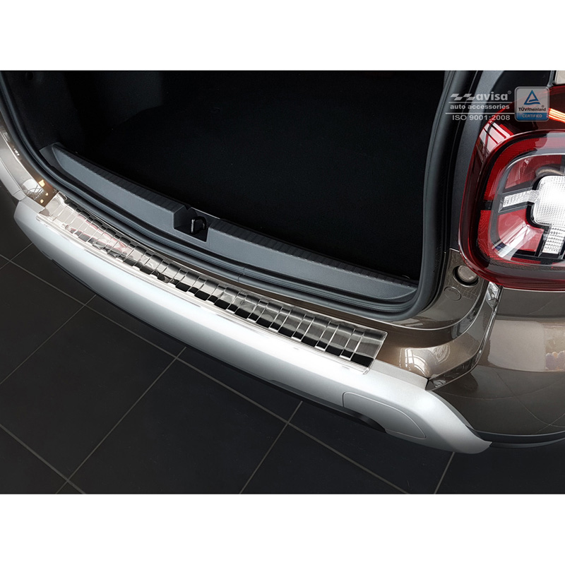 Stainless Steel Rear bumper protector  Dacia Duster II 2018-2021 & FL 2021-2024 'Ribs'