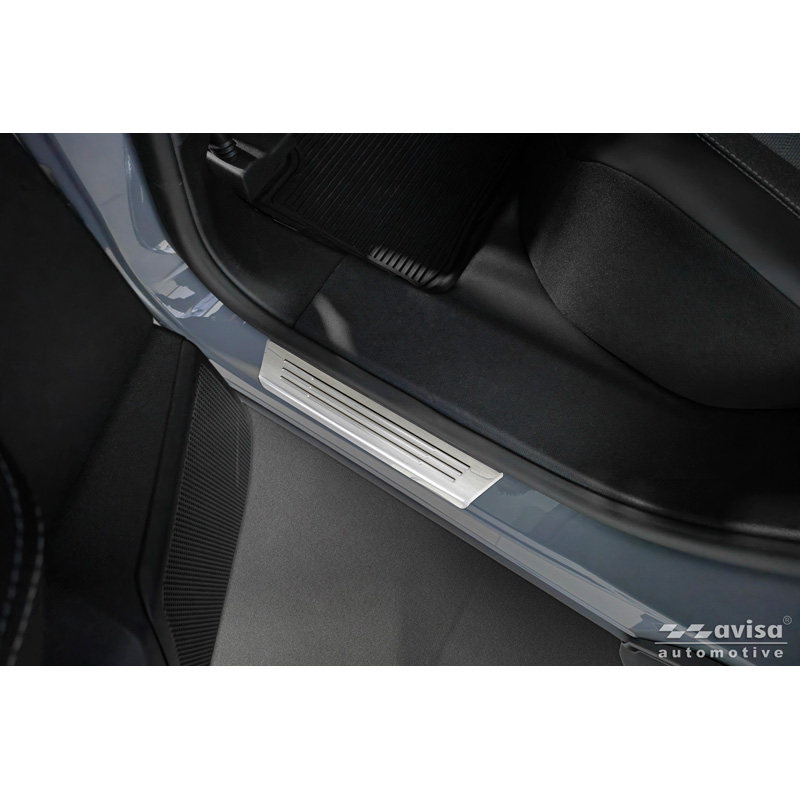 Avisa Inox door sill protectors  Mitsubishi Opel Grandland (EV) 2024- - 'Lines' - 4-pieces