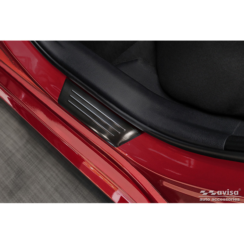 Black Inox door sill protectors  Toyota Yaris 2020- incl. Facelift, excl. GR / Toyota Yaris Cross 2021- / Toyota C-HR II 2023- - 'Special Edition' - 4-pieces