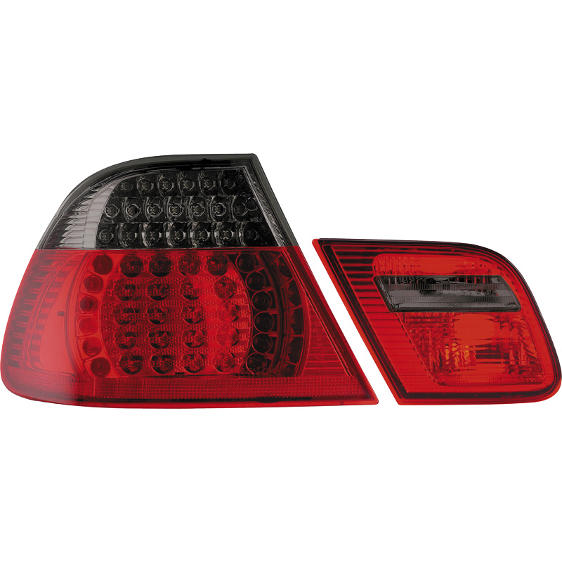 Set LED Tail Lights  BMW 3-Series E46 Coupe 1999-2003 - Red/Smoke