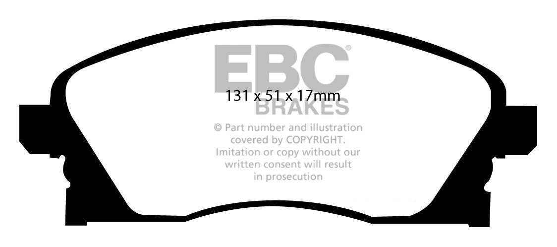 EBC Brakes OPEL Corsa C 1.4 2000-2001 Remblokken voorzijde