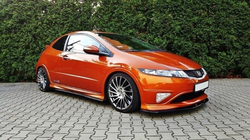 Voorspoiler Honda Civic VIII Type R GP Glanzend Zwart