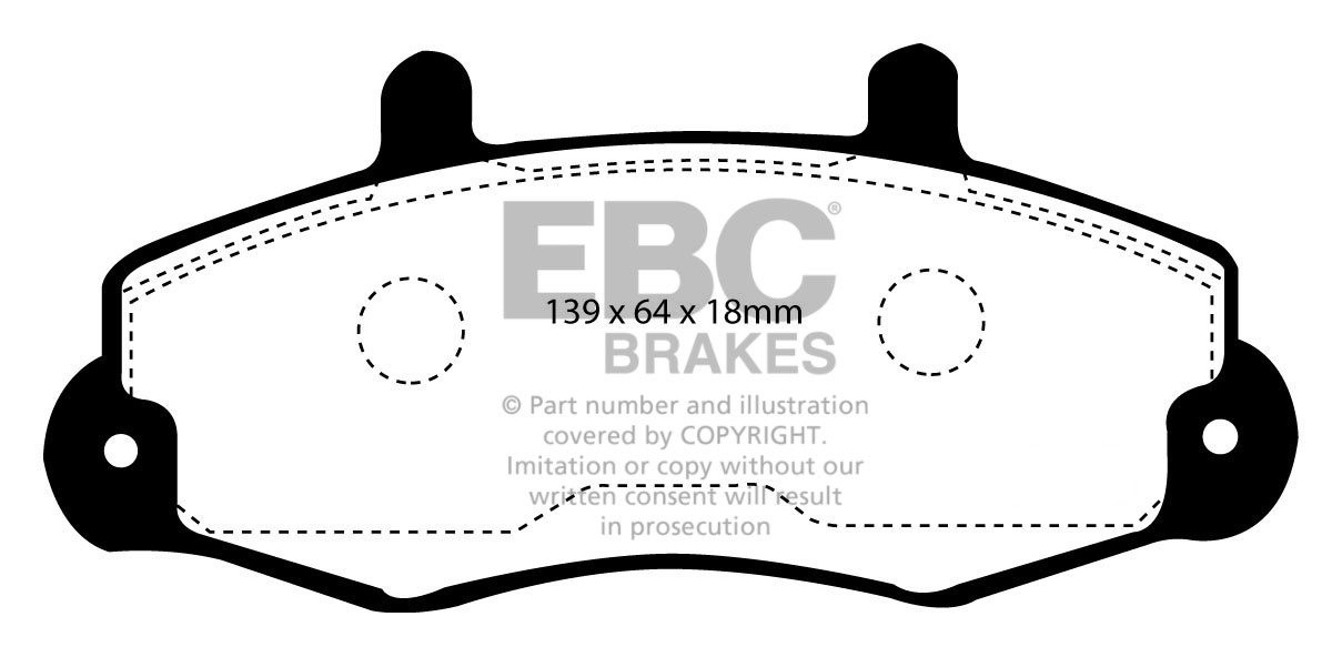 EBC Brakes FORD BEDRIJFSWAGEN Transit 80 98-2000 Remblokken voor