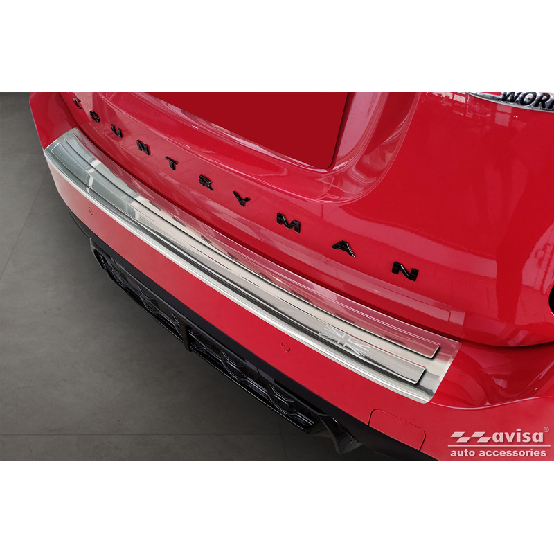 Stainless Steel Rear bumper protector  Mini Countrymann F60 FL 2020-2023 'British Flag'