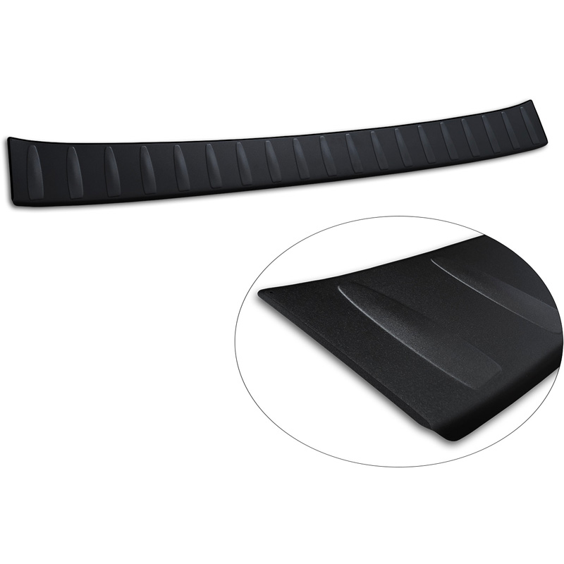 Avisa Matt Black Stainless Steel Rear bumper protector  Volkswagen ID.Buzz + Cargo 2022- 'Ribs'